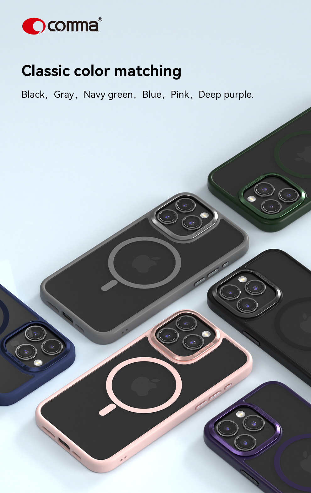 Husa Comma Joy Elegant MagSafe Iphone 15 - Negru - 2 | YEO